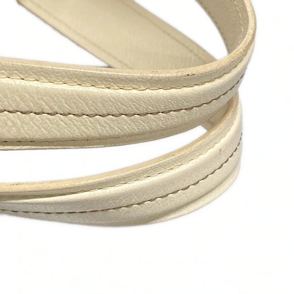 Auth DIOR/ChristianDior Flower/Trotter Cream Brown Cotton Leather Tote Bag - Picture 9 of 16